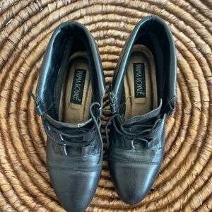 Black Leather Oxford Shoes
